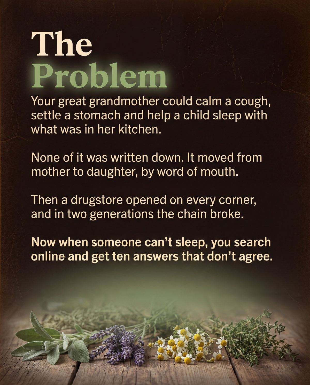 The problem: the old kitchen remedies were never written down